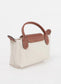 Longchamp Le Pliage Handtas met Leren Details – Crème