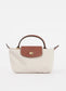 Longchamp Le Pliage Handtas met Leren Details – Crème